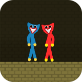 Red and Blue Stickman Huggy